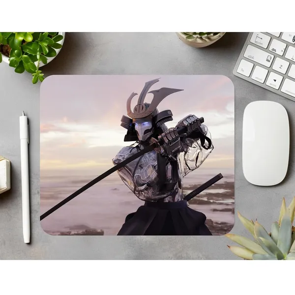 Colormint_Samurai_Robot_Warrior_Printed_Non-Slip_Mouse_Pad