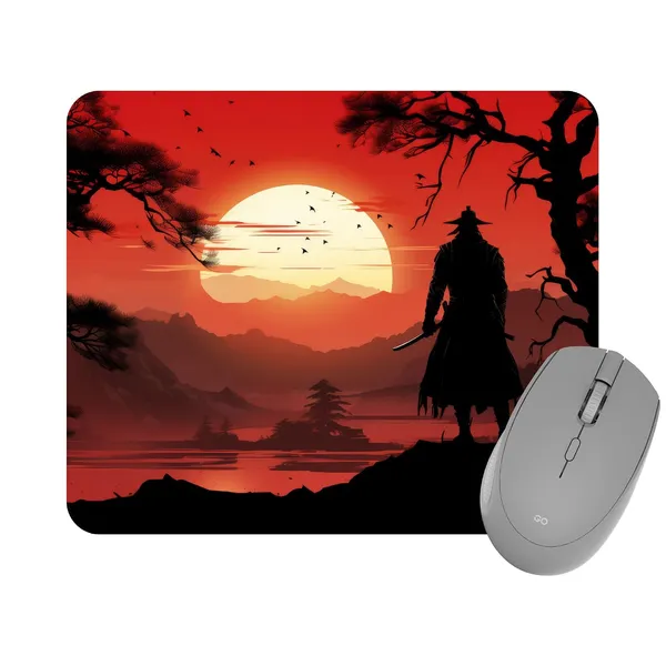 Japanese_Samurai_Red_Moon_Printed_Non-Slip_Rubber_Base_Mouse_Pad