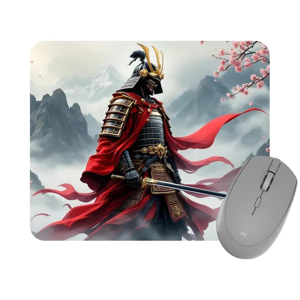 Colormint_Japanese_Samurai_Cherry_Blossom_Printed_Non-Slip_Mouse_Pad