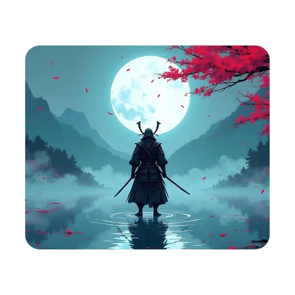 Colormint_Japanese_Samurai_Moon_Printed_Non-Slip_Mouse_Pad