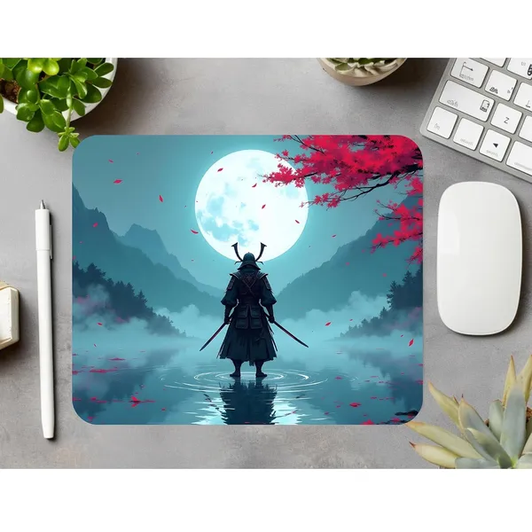 Colormint_Japanese_Samurai_Moon_Printed_Non-Slip_Mouse_Pad