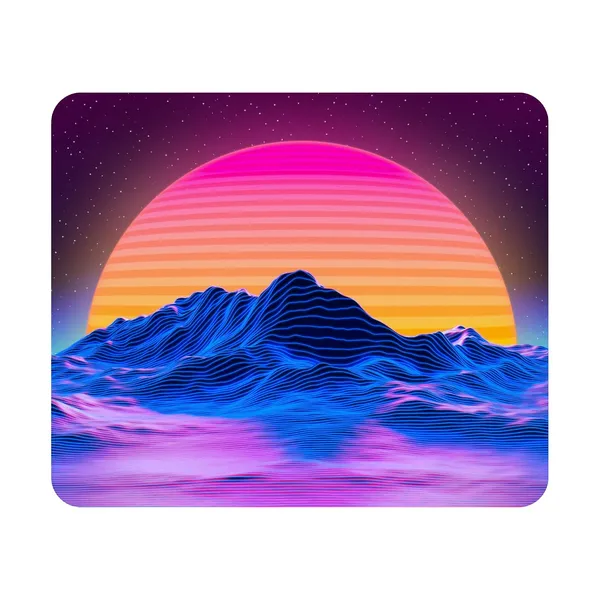 Colormint_Retrowave_Sunset_Printed_Non-Slip_Mouse_Pad