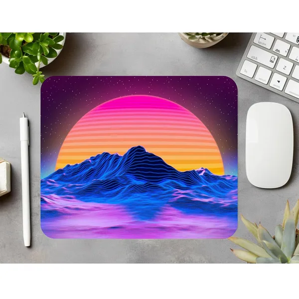 Colormint_Retrowave_Sunset_Printed_Non-Slip_Mouse_Pad