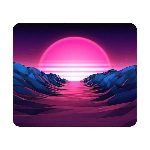 Retrowave_Sunset_Printed_Non-Slip_Rubber_Base_Mouse_Pad_For_Desk