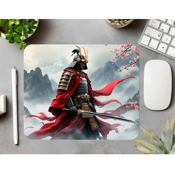 Japanese_Samurai_Printed_Non-Slip_Rubber_Base_Mouse_Pad_For_Gaming