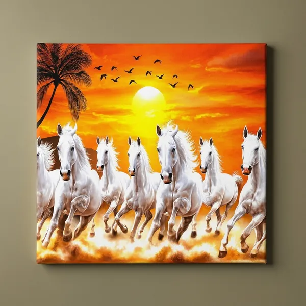 Metal_Sheet_Vastu_7_White_Running_Horses_Rising_Sun_Wall_Art_A4