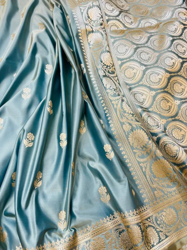 Sky_Blue_Mashru_Katan_Silk_Silver_Zari_Banarasi_Saree_For_Women