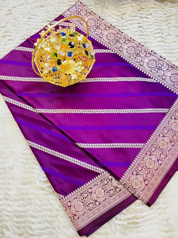 Purple_Mashru_Katan_Silk_Diagonal_Zari_Stripes_Floral_Border_Saree_For_Women