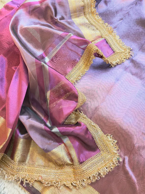 Purple_Tissue_Silk_Plain_Body_Lace_Border_Banarasi_Saree_For_Women