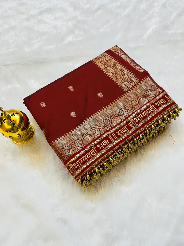 Bridal_Red_Sada_Saubhagyawati_Bhav_Mashru_Katan_Silk_Banarasi_Saree_with_Designer_Lace