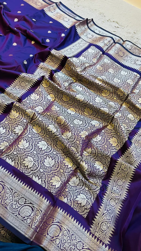 Wine_Banarasi_Semi_Mashru_Silk_Saree_with_Traditional_Antique_Gold_Zari_Border