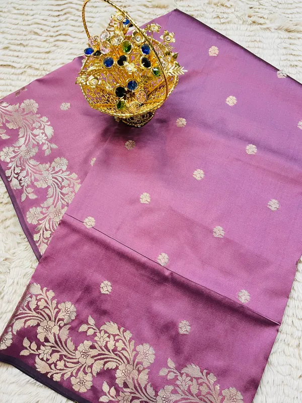 Dark_Pink_Banarasi_Semi_Mashru_Silk_Saree_with_Modern_Antique_Gold_Zari_Border