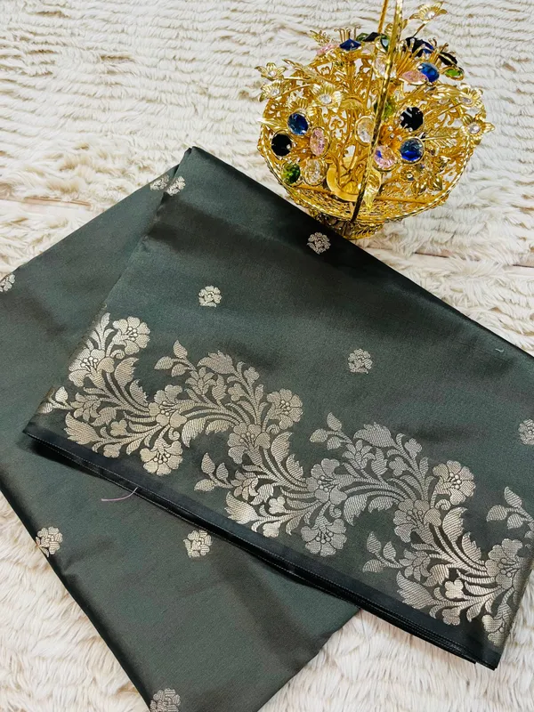 Dark_Smoke_Banarasi_Semi_Mashru_Silk_Saree_with_Modern_Antique_Gold_Zari_Border