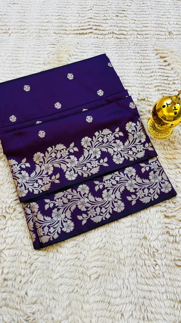 Wine_Banarasi_Semi_Mashru_Silk_Saree_with_Rich_Antique_Gold_Zari_Border