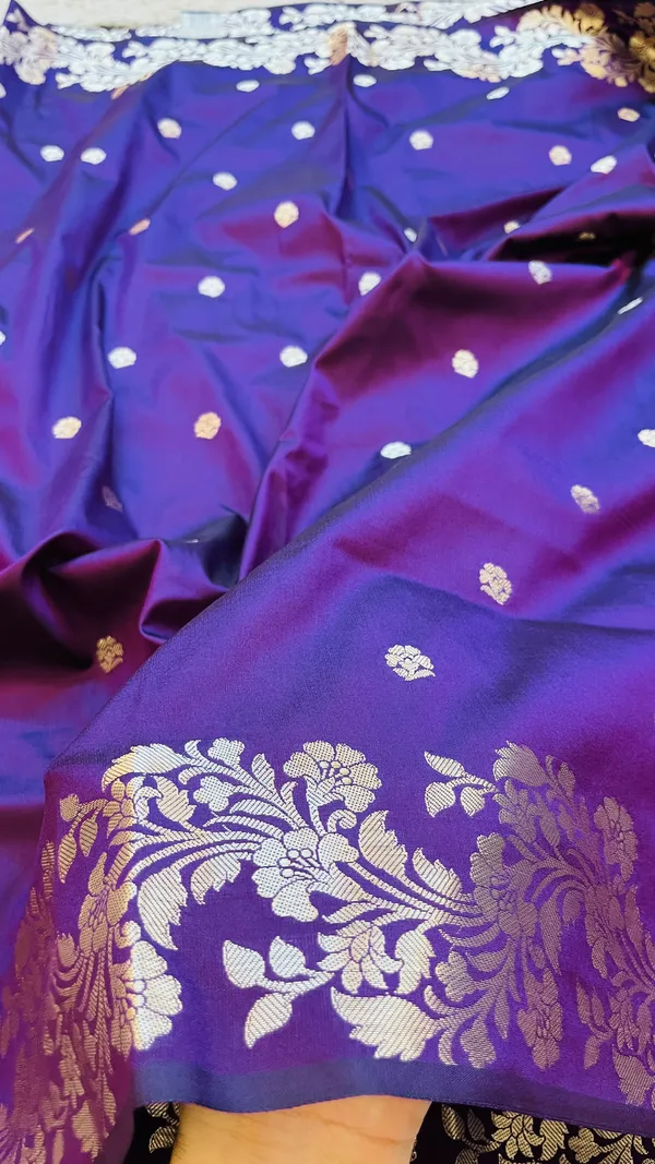 Wine_Banarasi_Semi_Mashru_Silk_Saree_with_Rich_Antique_Gold_Zari_Border