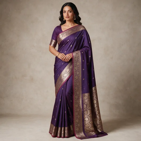 Royal_Blue_Banarasi_Semi_Mashru_Silk_Saree_with_Traditional_Antique_Gold_Zari_Border