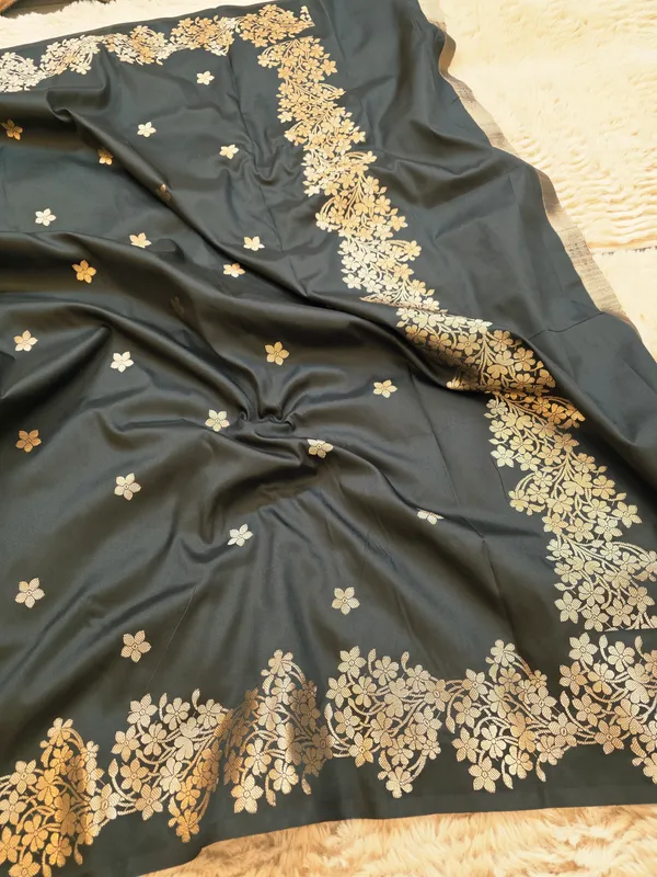 Black_Banarasi_Semi_Mashru_Silk_Saree_with_Rich_Antique_Gold_Zari_Border