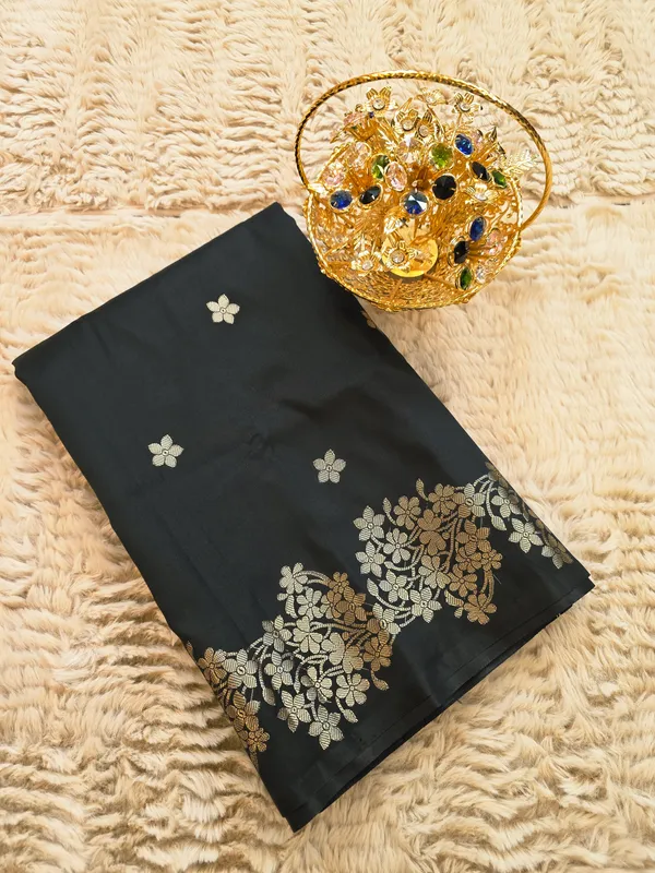 Black_Banarasi_Semi_Mashru_Silk_Saree_with_Rich_Antique_Gold_Zari_Border
