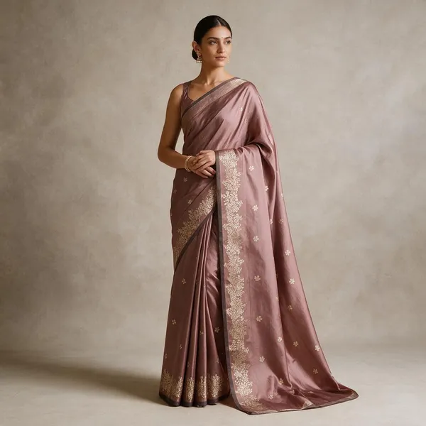 Copper_Banarasi_Semi_Mashru_Silk_Saree_with_Rich_Antique_Gold_Zari_Border