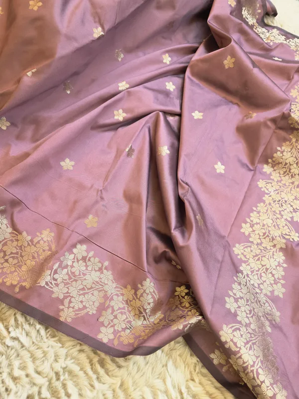 Dark_Pink_Banarasi_Semi_Mashru_Silk_Saree_with_Rich_Antique_Gold_Zari_Border