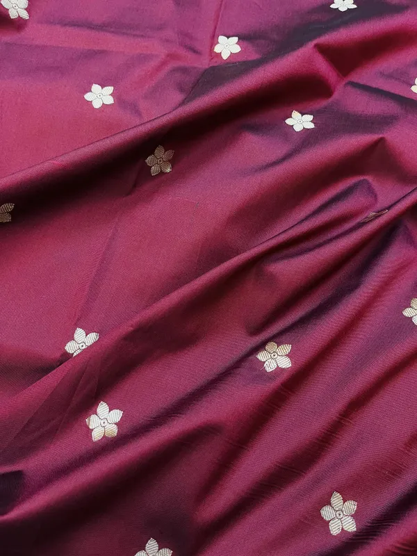 Garnet_Banarasi_Semi_Mashru_Silk_Saree_with_Rich_Antique_Gold_Zari_Border