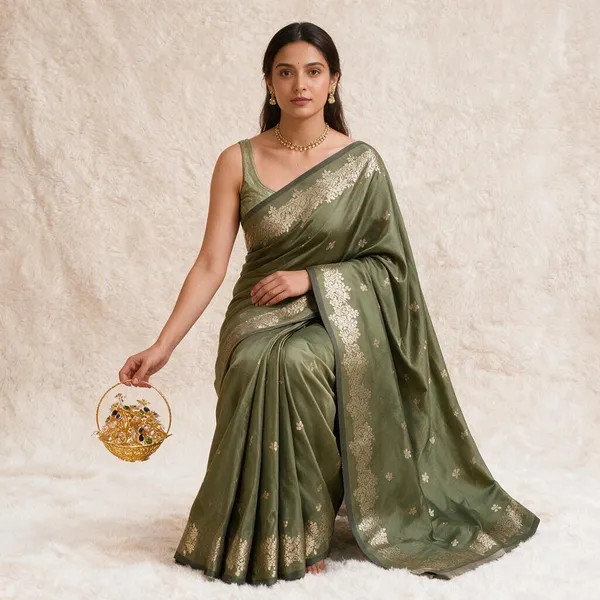Pista_Green_Banarasi_Semi_Mashru_Silk_Saree_with_Rich_Antique_Gold_Zari_Border