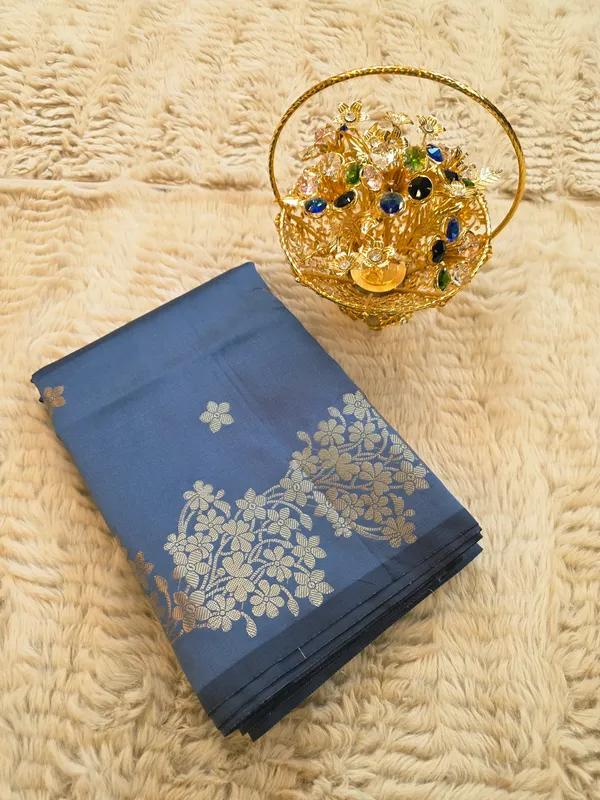 Steel_Blue_Banarasi_Semi_Mashru_Silk_Saree_with_Rich_Antique_Gold_Zari_Border