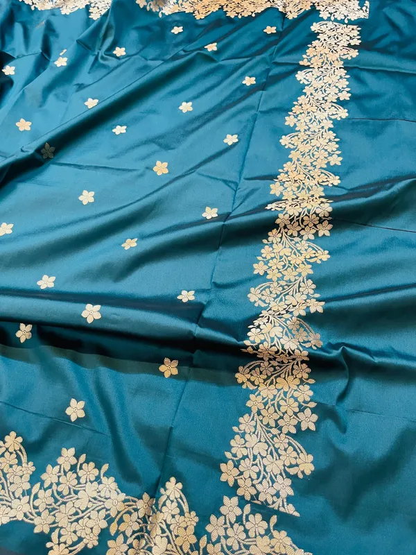 Turkish_Blue_Banarasi_Semi_Mashru_Silk_Saree_with_Rich_Antique_Gold_Zari_Border