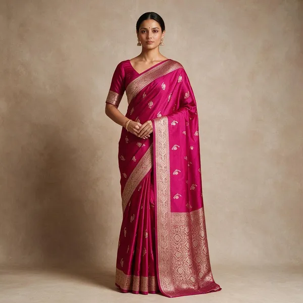 Pink_Mashru_Katan_Silk_Delicate_Booti_Banarasi_Saree_For_Women
