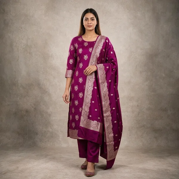 Purple_Mashru_Katan_Silk_Unstitched_Suit_Set_For_Women
