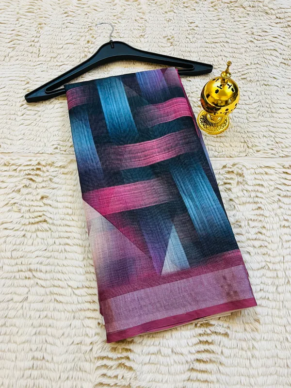 Black_Banarasi_Linen_Cotton_Saree_with_Geometric_Abstract_Digital_Print