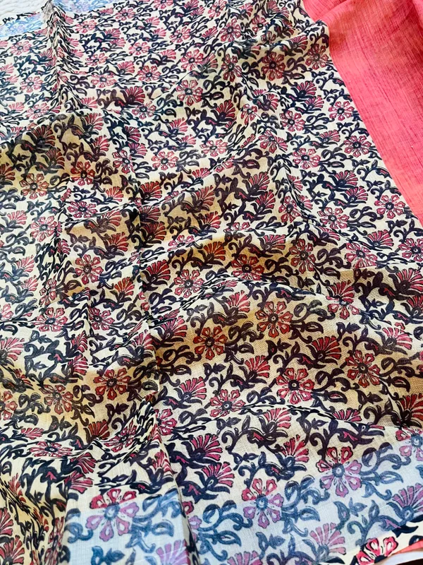 Coral_Red__Banarasi_Linen_Cotton_Saree_with_Elegant_Floral_Digital_Print