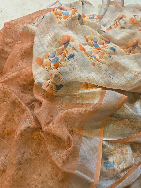 Beige_Banarasi_Linen_Cotton_Saree_with_Elegant_Floral_Digital_Print