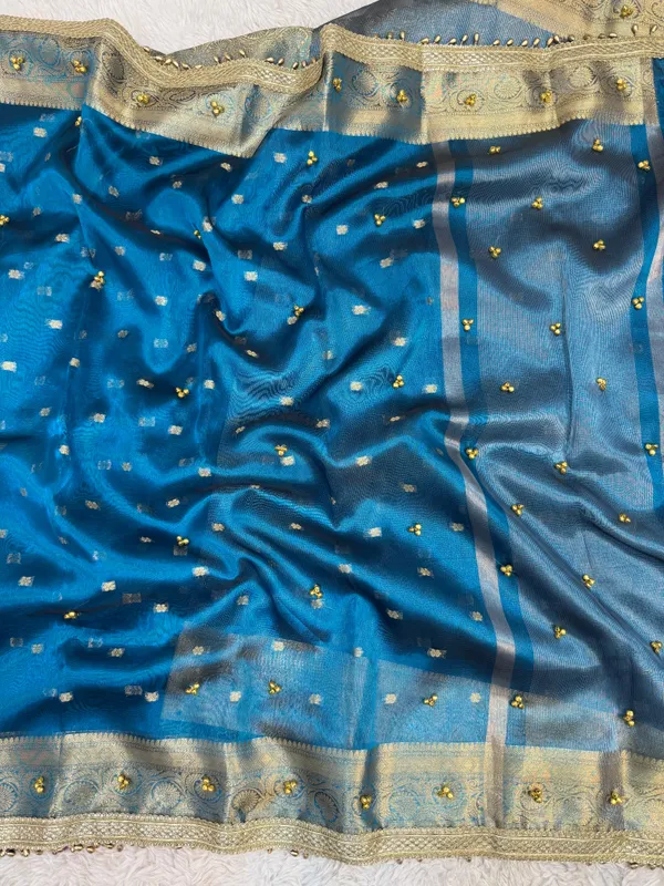 Peacock_Blue_Viral_Ghungroo_Tissue_Silk_Banarasi_Saree