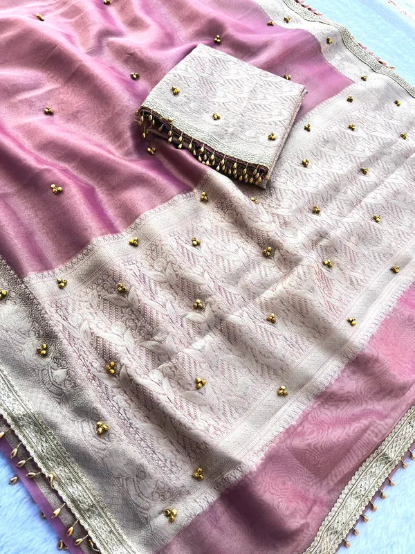 Baby_Pink_Viral_Ghungroo_Tissue_Silk_Saree_with_Banarasi_Zari_Woven_Pallu