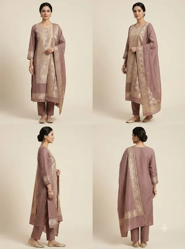 Dusty_Rose_Banarasi_Viscose_Silk_Unstitched_Suit_Set_For_Women