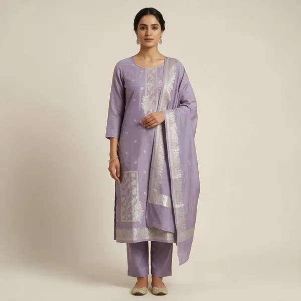 Lavender_Banarasi_Viscose_Silk_Unstitched_Suit_Set_For_Women