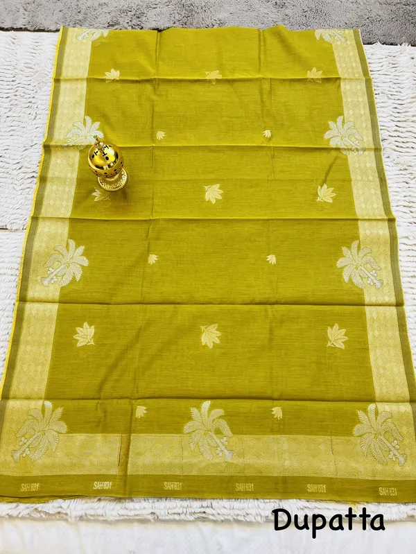 Mustard_Banarasi_Viscose_Silk_Unstitched_Suit_Set_For_Women