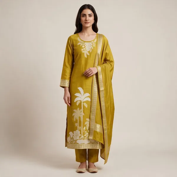 Mustard_Banarasi_Viscose_Silk_Unstitched_Suit_Set_For_Women