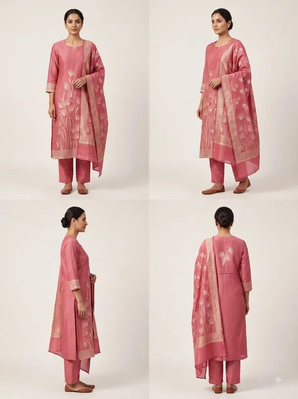 Rose_Pink_Banarasi_Viscose_Silk_Unstitched_Suit_Set_For_Women