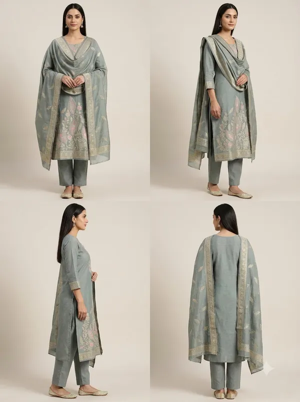 Sage_Green_Banarasi_Viscose_Silk_Unstitched_Suit_Set_For_Women