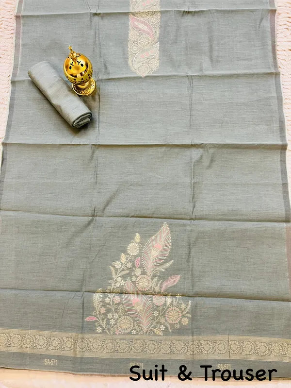 Sage_Green_Banarasi_Viscose_Silk_Unstitched_Suit_Set_For_Women