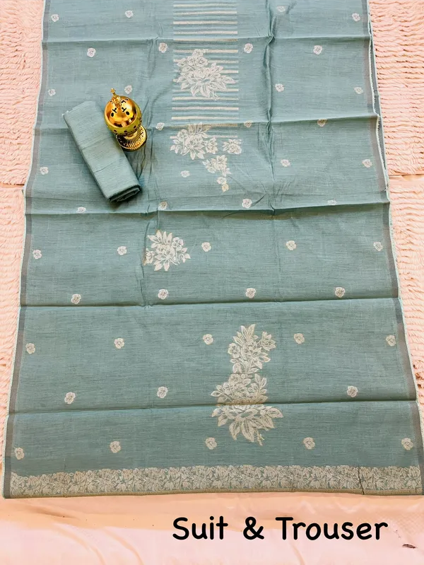 Sea_Green_Banarasi_Viscose_Silk_Unstitched_Suit_Set_For_Women