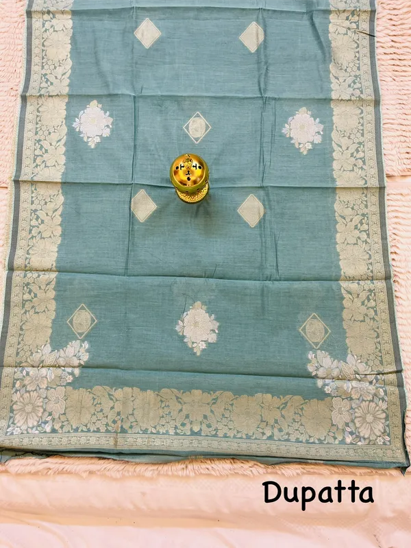 Sea_Green_Banarasi_Viscose_Silk_Unstitched_Suit_Set_For_Women