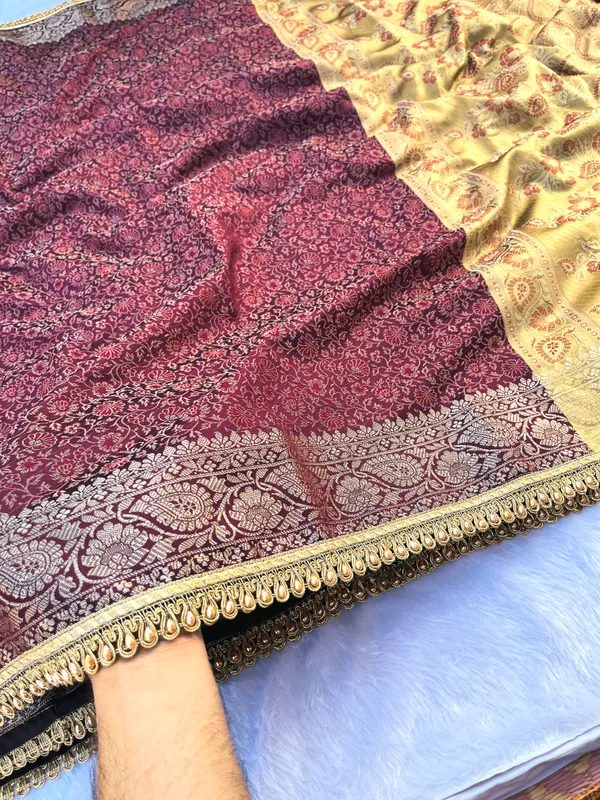 Garnet_Soft_Silk_Jamdani_Tanchoi_Saree_with_Designer_Moti_Lace_&_Zari_Border