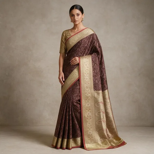 Deep_Coffee_Brown_Soft_Silk_Banarasi_Jamdani_Tanchui_Saree_For_Women
