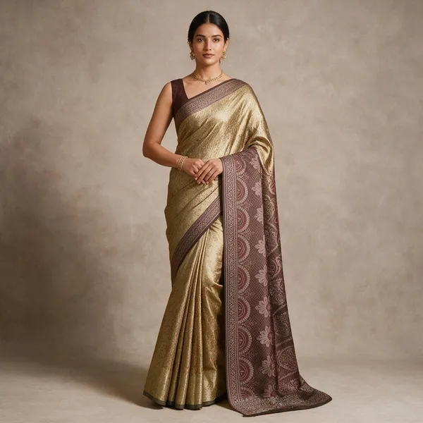 Champagne_Beige_Soft_Silk_Banarasi_Jamdani_Tanchui_Saree_For_Women