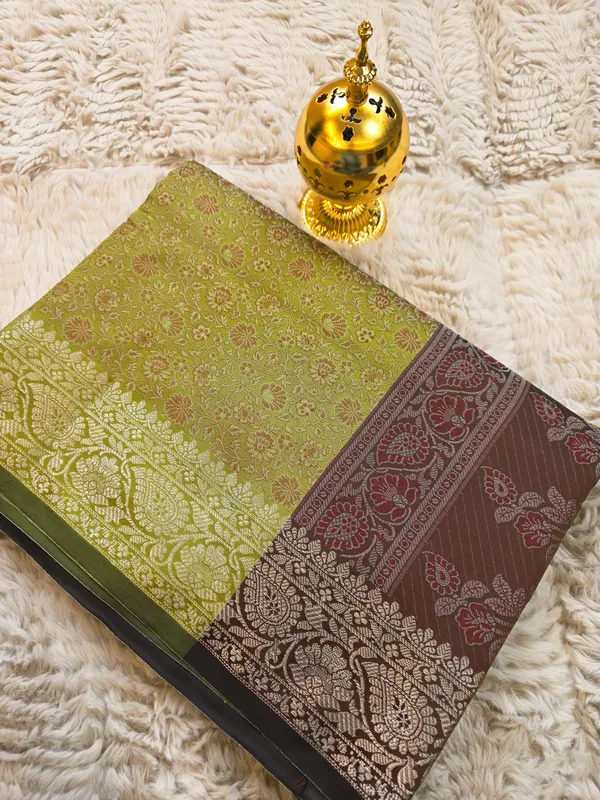 Pistachio_Green_Soft_Silk_Jamdani_Tanchoi_Zari_Border_Saree_For_Women