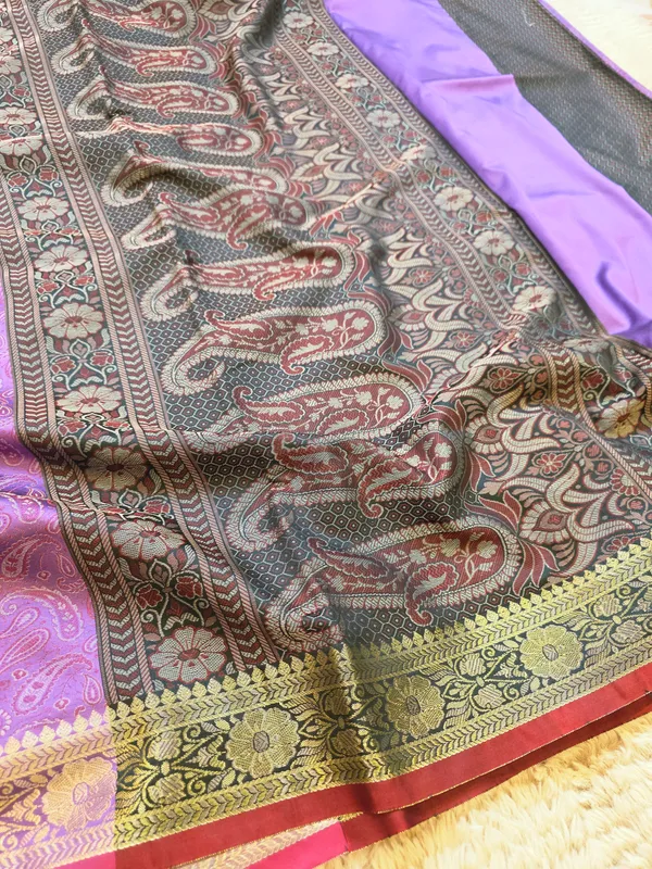 Lavender_Purple_Soft_Silk_Banarasi_Jamdani_Tanchui_Saree_For_Women