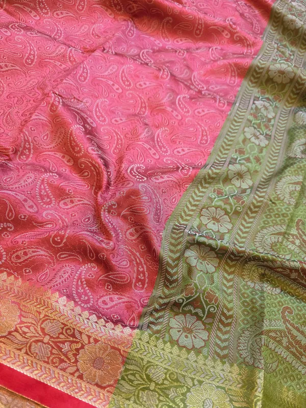 Coral_Pink_Soft_Silk_Banarasi_Jamdani_Tanchui_Saree_For_Women